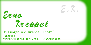 erno kreppel business card